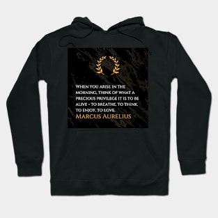 Marcus Aurelius's Morning Reflection: Gratitude for the Gift of Life Hoodie